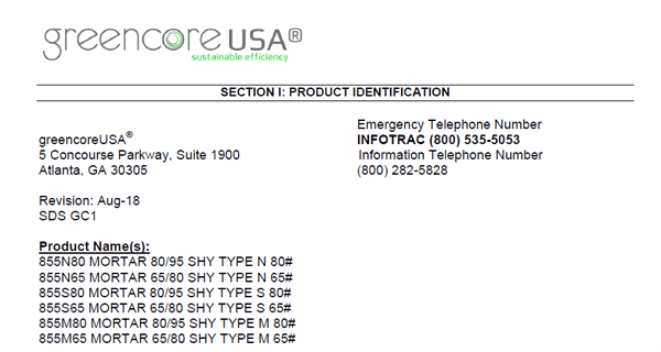 Super High Yield Stucco Safety Data Sheet