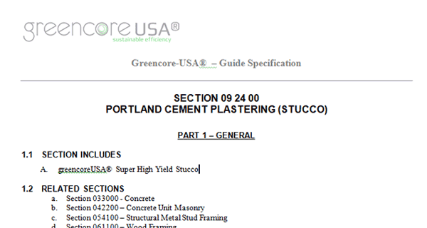 Stucco Guide Specification